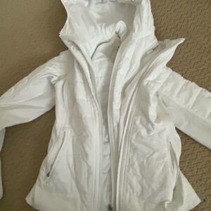 Women's White Hooded Jacket
